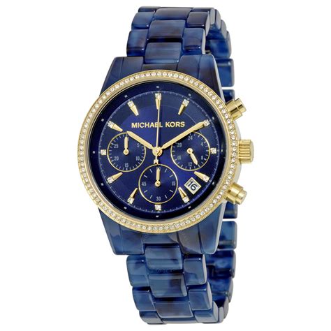 michael kors watch blue|michael kors watch blue face.